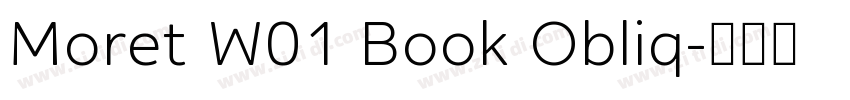 Moret W01 Book Obliq字体转换